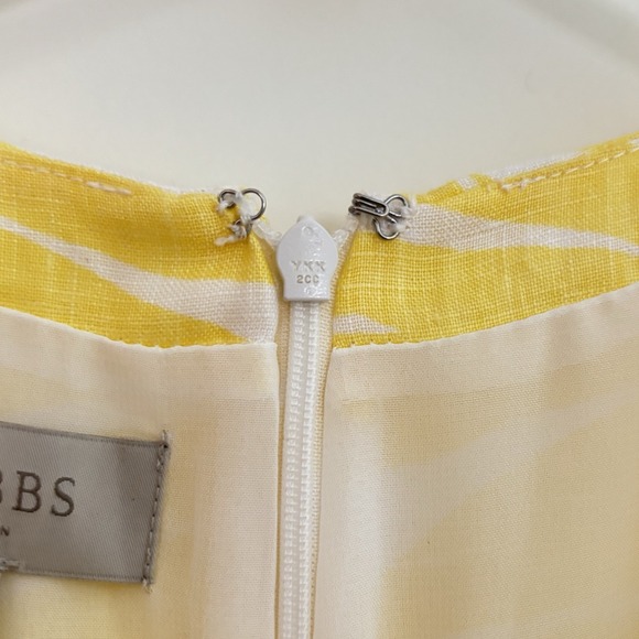 Hobbs London Floral Summer Linen Tea Dress Women's US Sz 6 Belted Yellow White - Picture 7 of 16